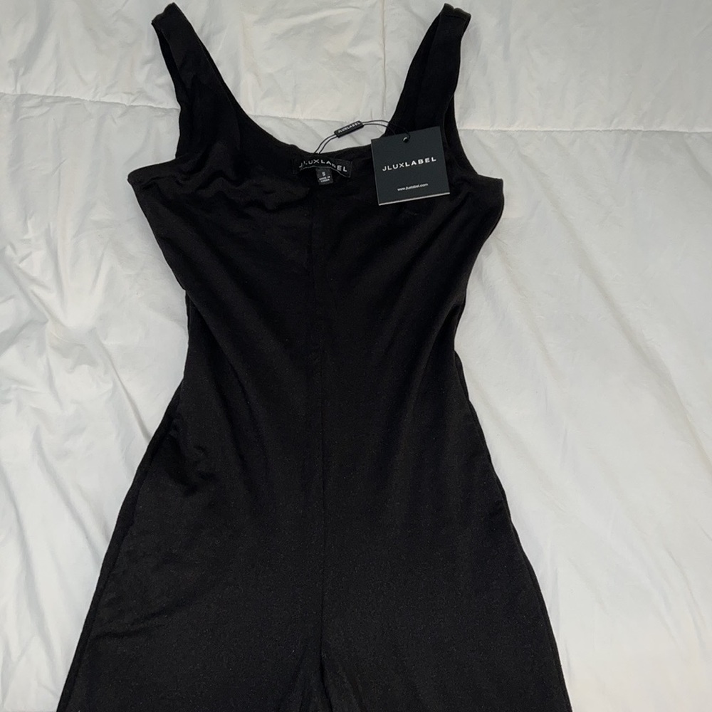 JLUX LABEL - BLACK ALO DOUBLE LAYER JUMPSUIT